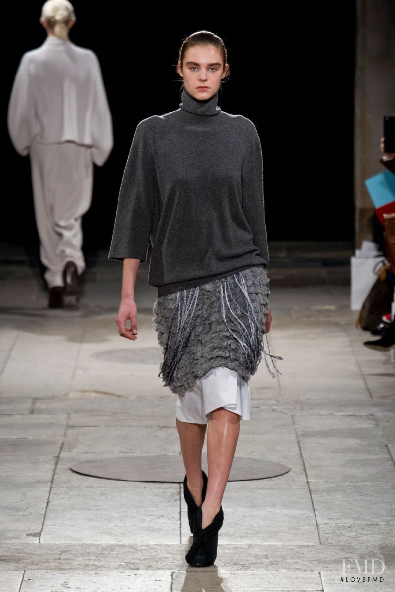 Olivia David featured in  the Allude fashion show for Autumn/Winter 2014
