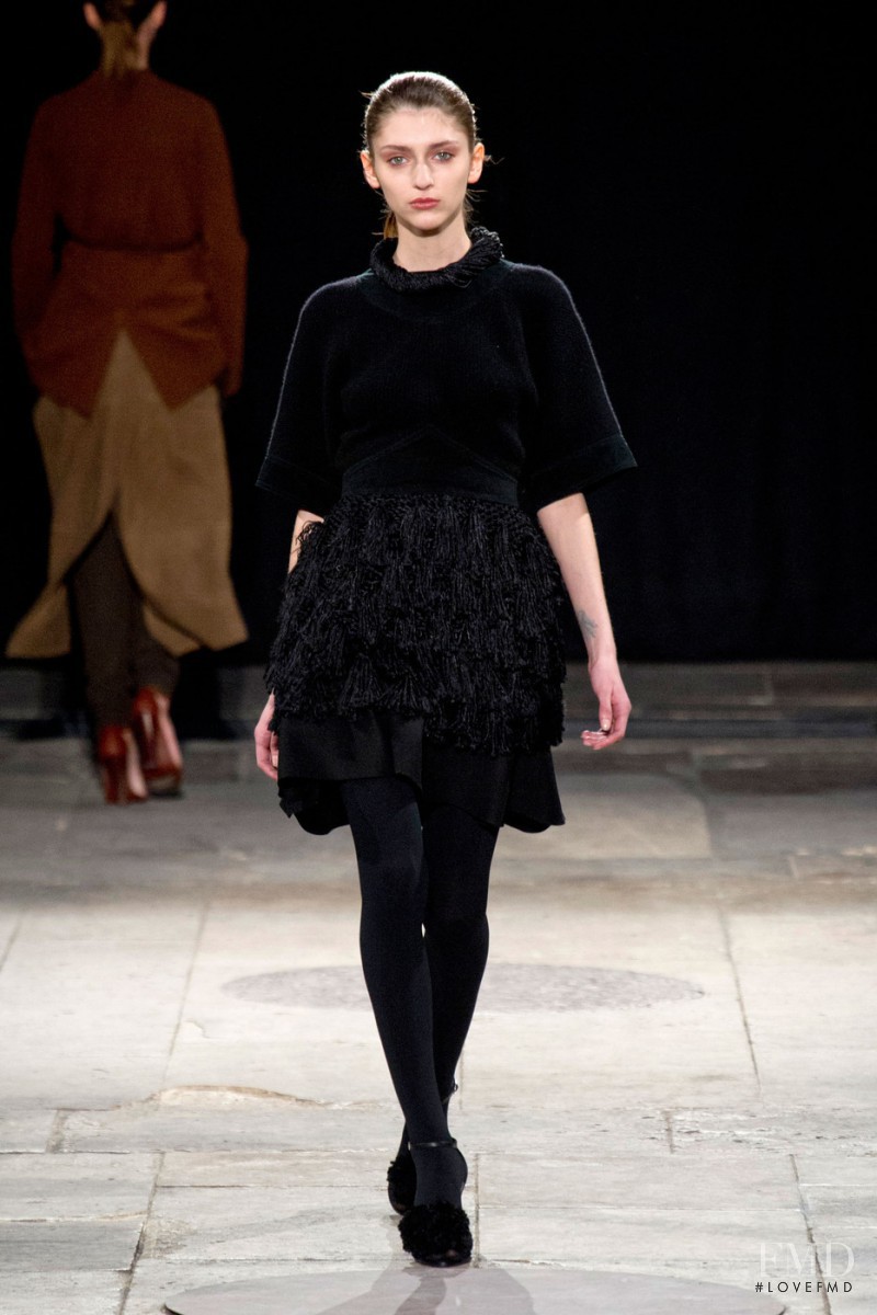 Alexandra Rudakova featured in  the Allude fashion show for Autumn/Winter 2014