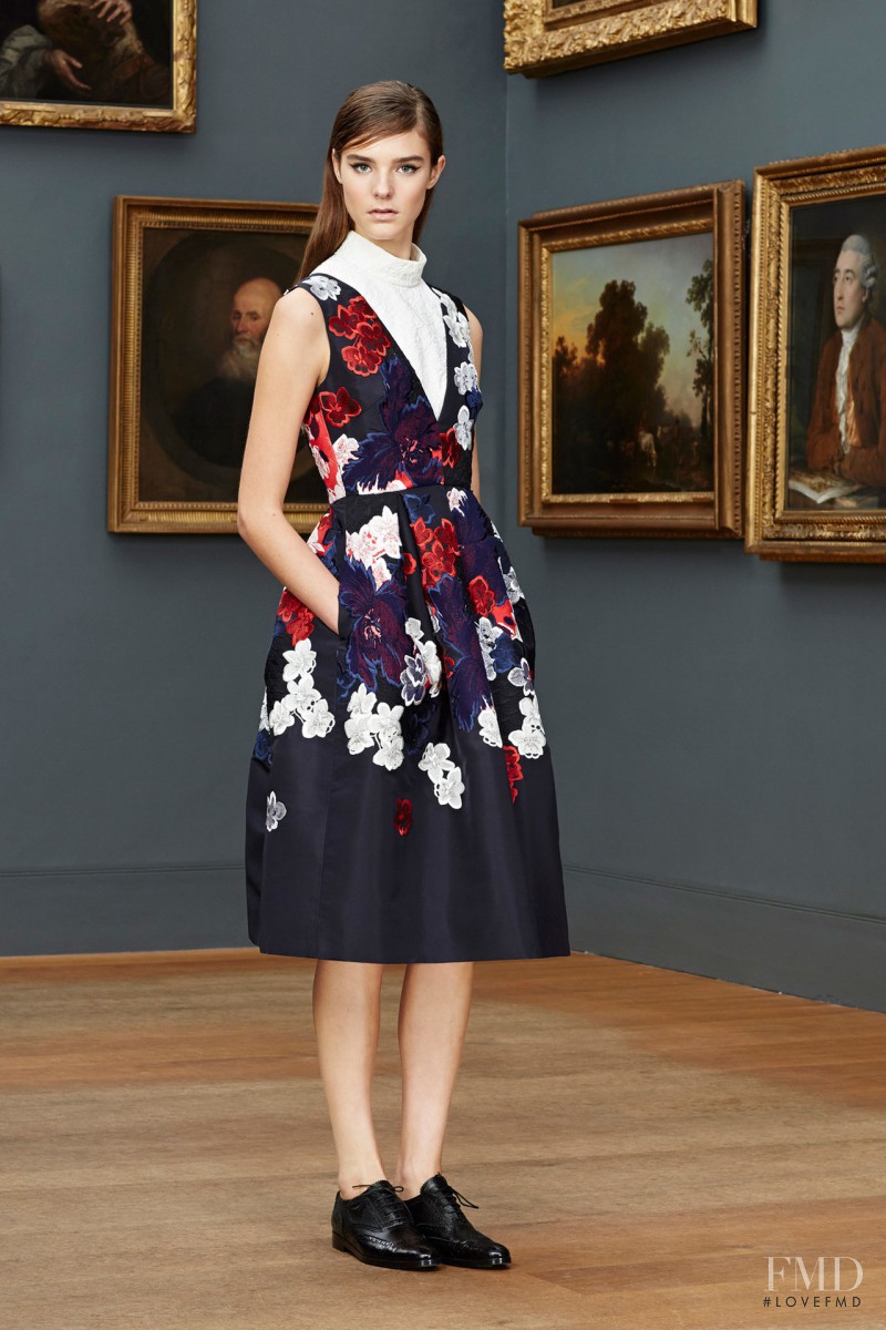 Olivia David featured in  the Erdem fashion show for Pre-Fall 2015