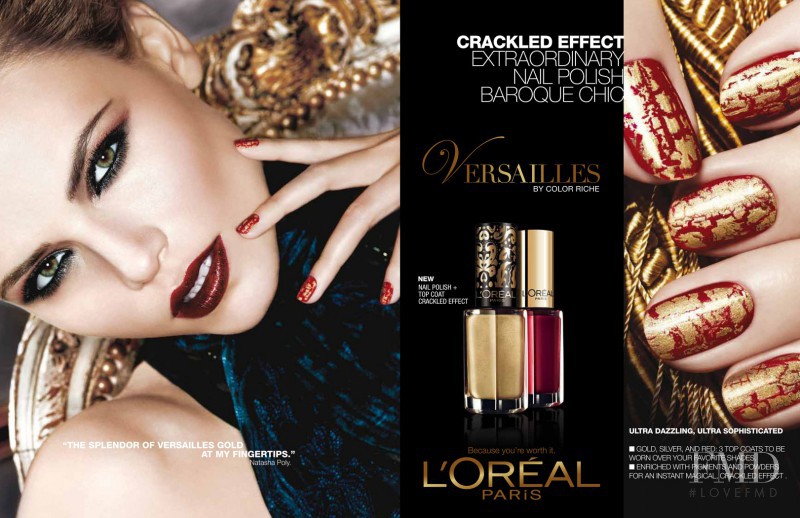 Natasha Poly featured in  the L\'Oreal Paris Versailles advertisement for Spring/Summer 2012