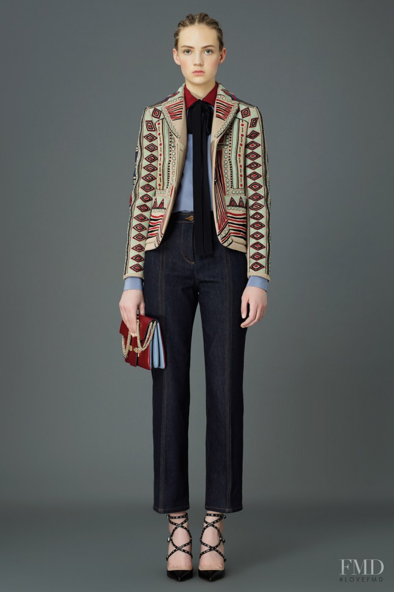 Adrienne Juliger featured in  the Valentino lookbook for Pre-Fall 2015