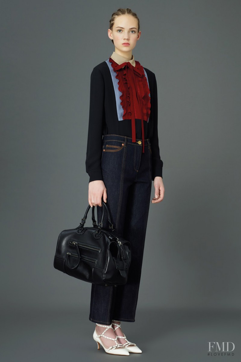 Adrienne Juliger featured in  the Valentino lookbook for Pre-Fall 2015