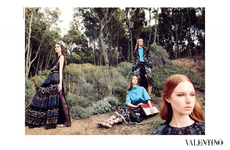 Grace Simmons featured in  the Valentino advertisement for Spring/Summer 2015