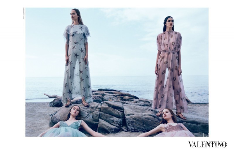 Grace Simmons featured in  the Valentino advertisement for Spring/Summer 2015