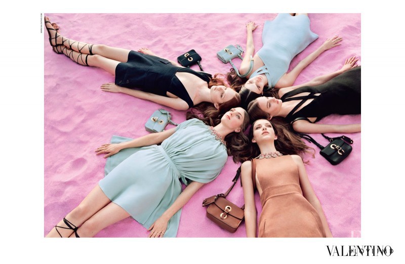 Clémentine Deraedt featured in  the Valentino advertisement for Spring/Summer 2015