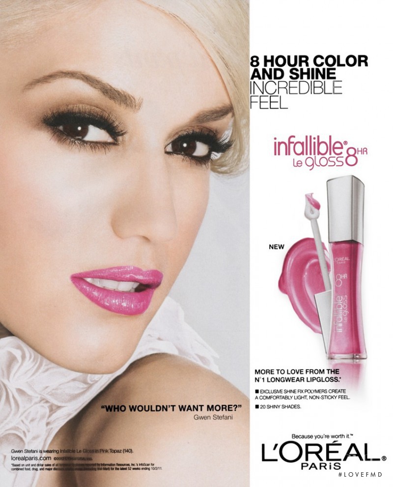 L\'Oreal Paris infallible le gloss 8hr advertisement for Spring/Summer 2012