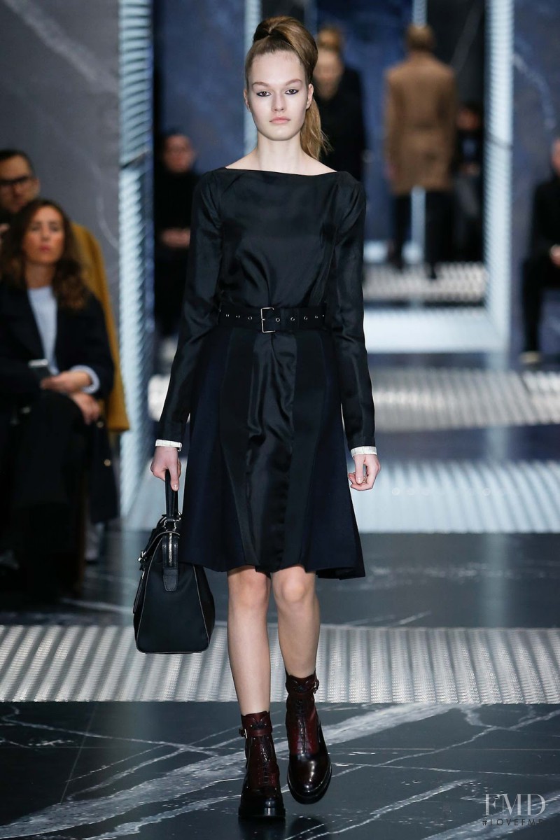 Dasha Maletina featured in  the Prada fashion show for Pre-Fall 2015