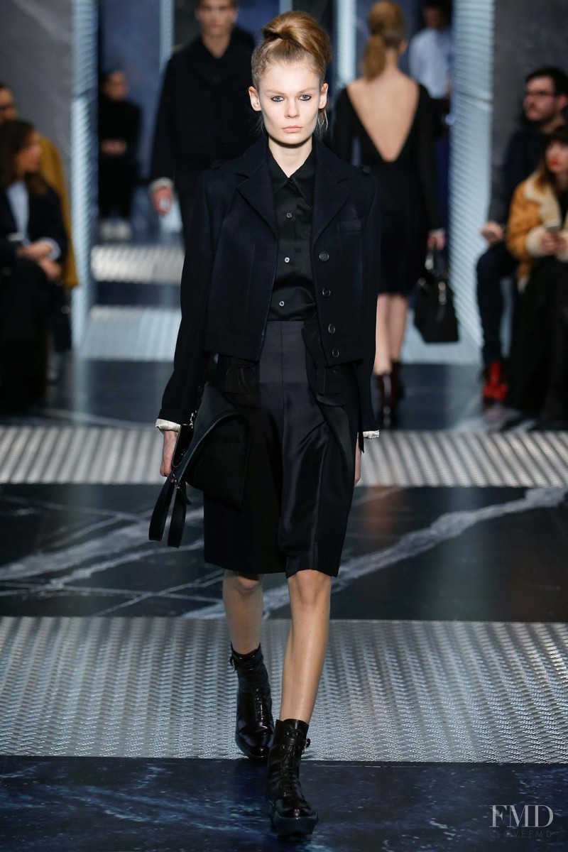 Alexandra Elizabeth Ljadov featured in  the Prada fashion show for Pre-Fall 2015