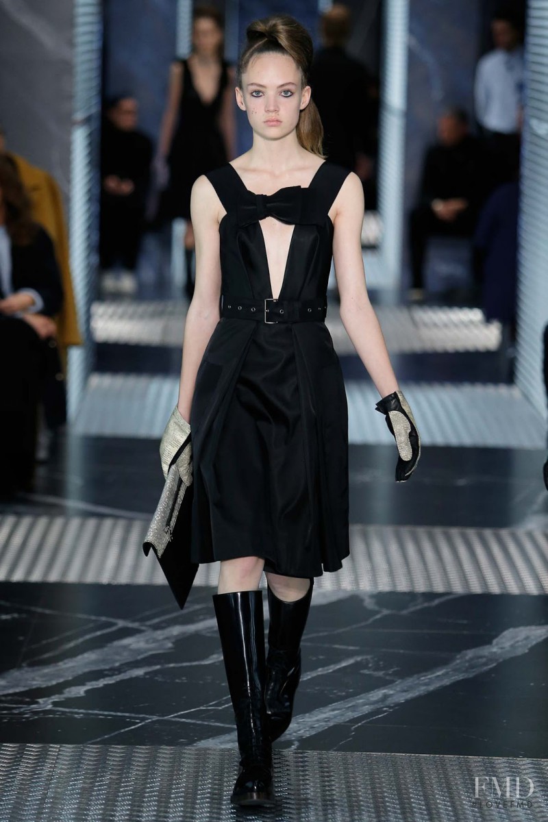 Adrienne Juliger featured in  the Prada fashion show for Pre-Fall 2015