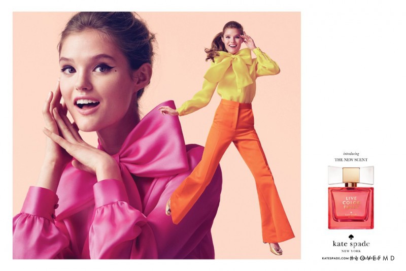 Katie Fogarty featured in  the Kate Spade New York Live Colorfully Fragrance advertisement for Spring/Summer 2013