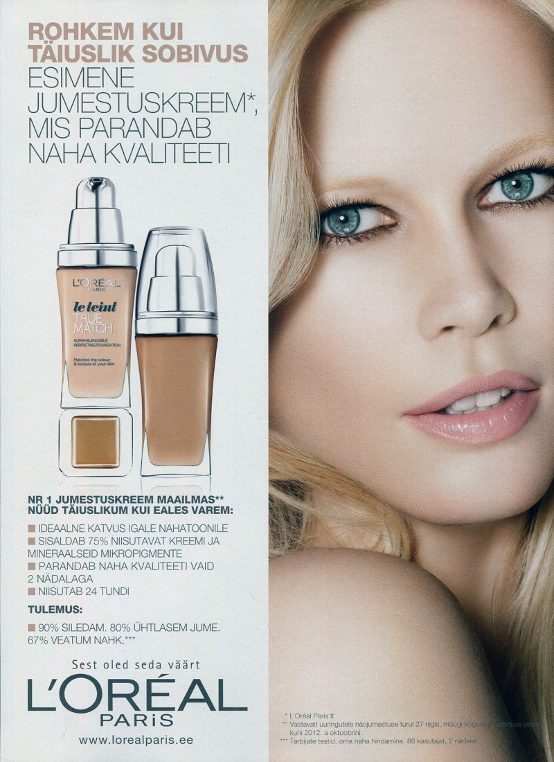 Claudia Schiffer featured in  the L\'Oreal Paris advertisement for Spring/Summer 2012