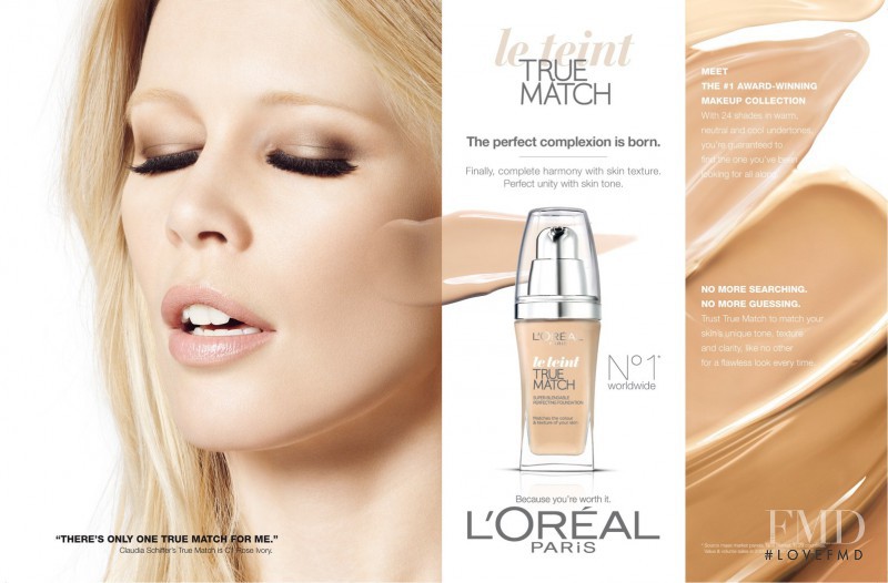 Claudia Schiffer featured in  the L\'Oreal Paris advertisement for Spring/Summer 2012