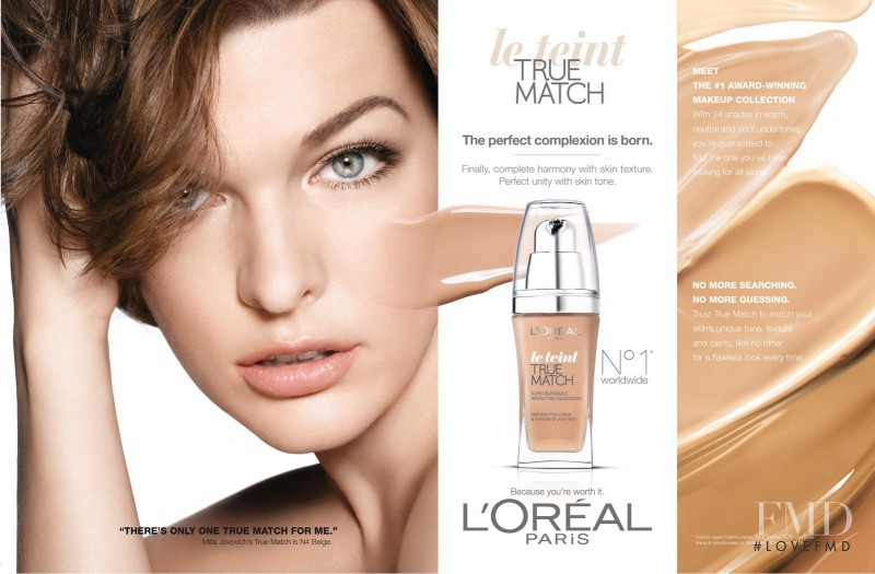 Milla Jovovich featured in  the L\'Oreal Paris advertisement for Spring/Summer 2012