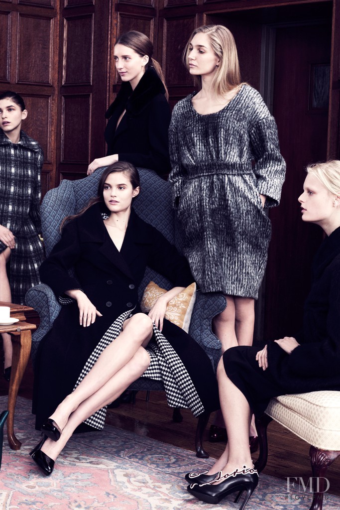 Iris Egbers featured in  the Jil Sander lookbook for Pre-Fall 2012