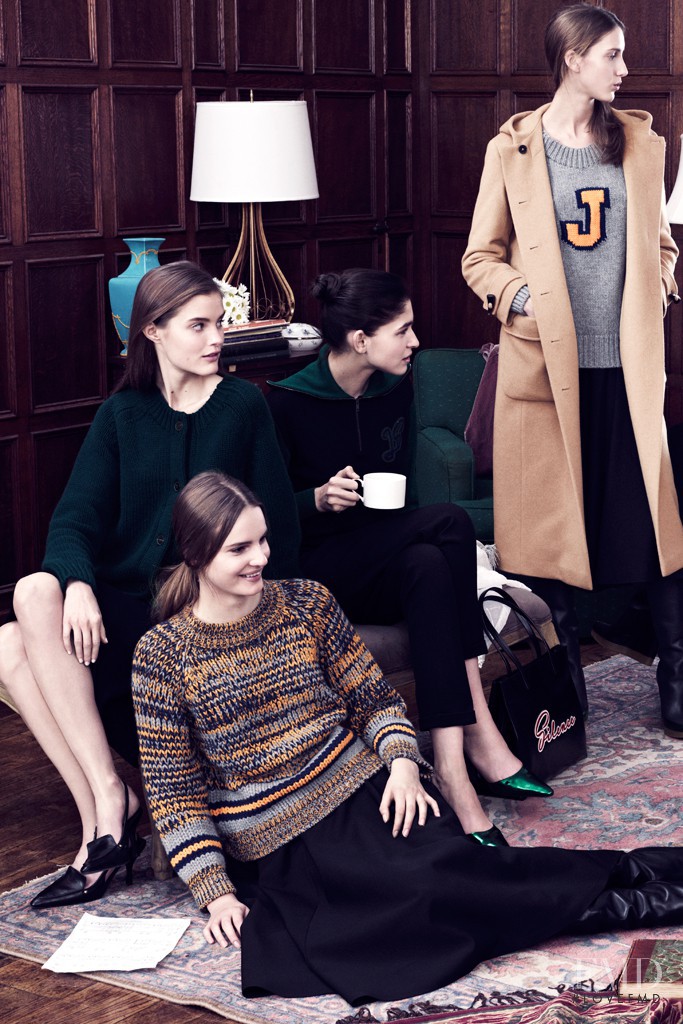 Iris Egbers featured in  the Jil Sander lookbook for Pre-Fall 2012