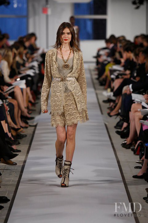 Katie Fogarty featured in  the Oscar de la Renta fashion show for Resort 2012