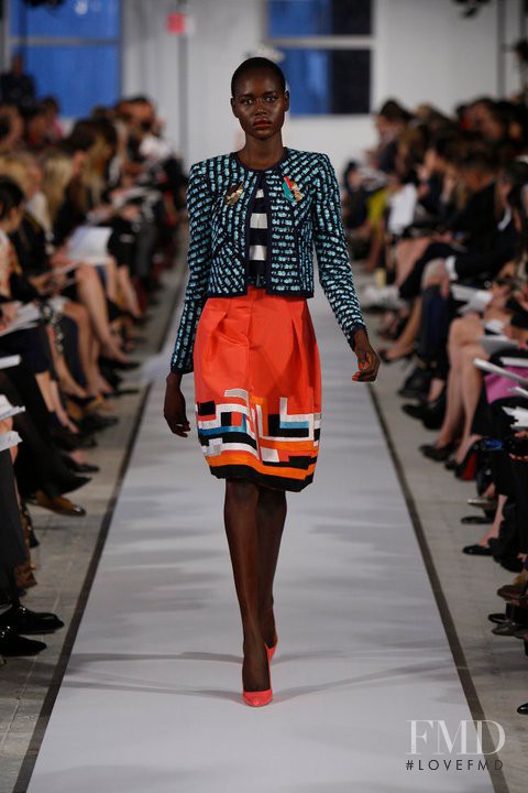 Ajak Deng featured in  the Oscar de la Renta fashion show for Resort 2012