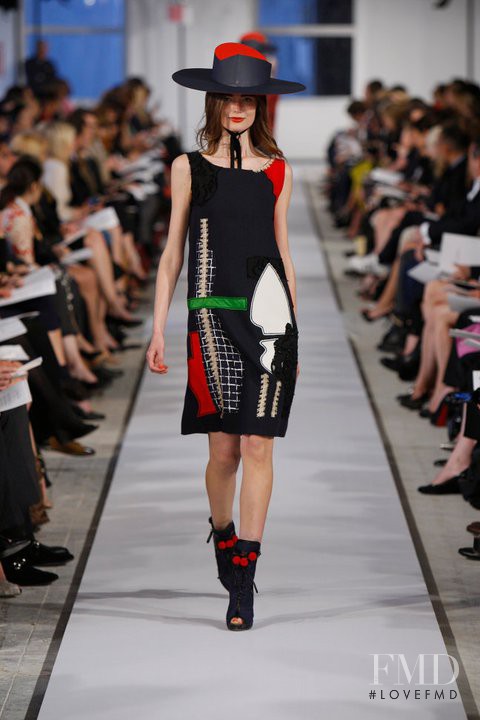 Katie Fogarty featured in  the Oscar de la Renta fashion show for Resort 2012