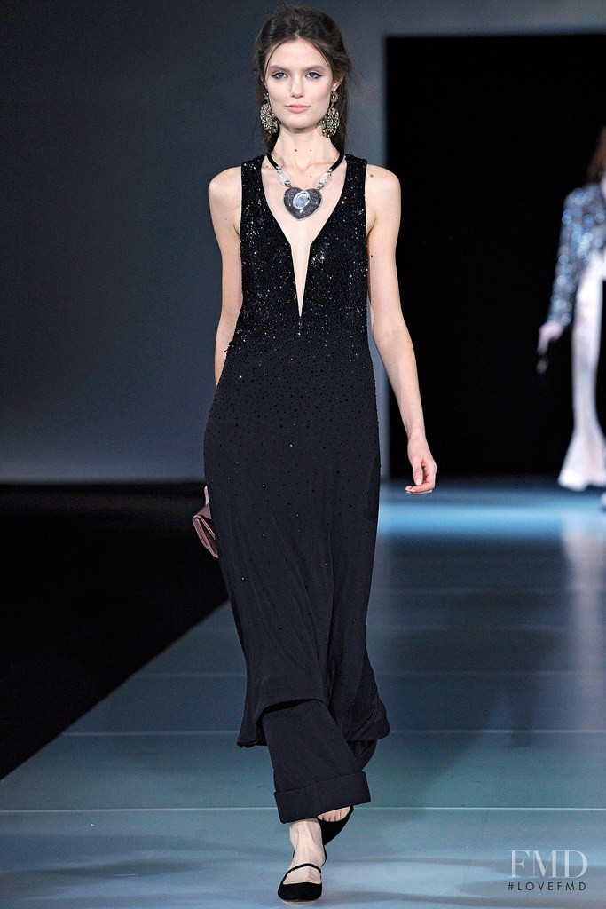 Katie Fogarty featured in  the Giorgio Armani fashion show for Autumn/Winter 2011