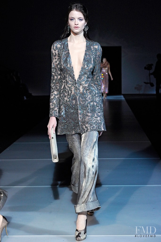 Barbora Pracharova featured in  the Giorgio Armani fashion show for Autumn/Winter 2011