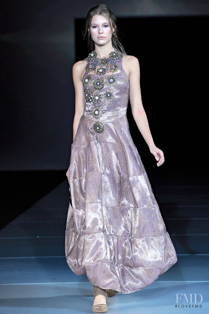 Keke Lindgard featured in  the Giorgio Armani fashion show for Autumn/Winter 2011