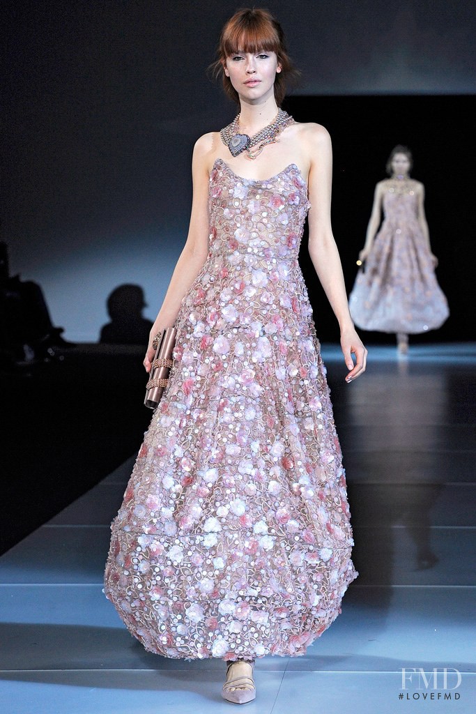 Julia Johansen featured in  the Giorgio Armani fashion show for Autumn/Winter 2011