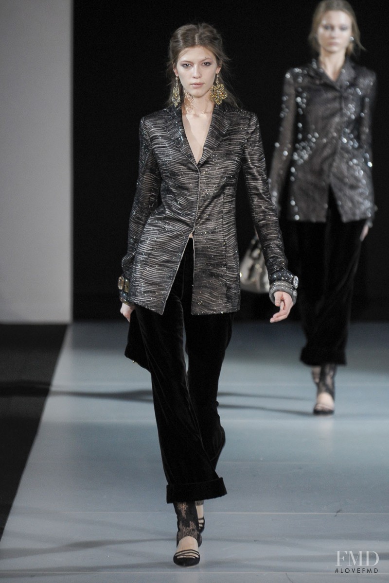 Yulia Kharlapanova featured in  the Giorgio Armani fashion show for Autumn/Winter 2011