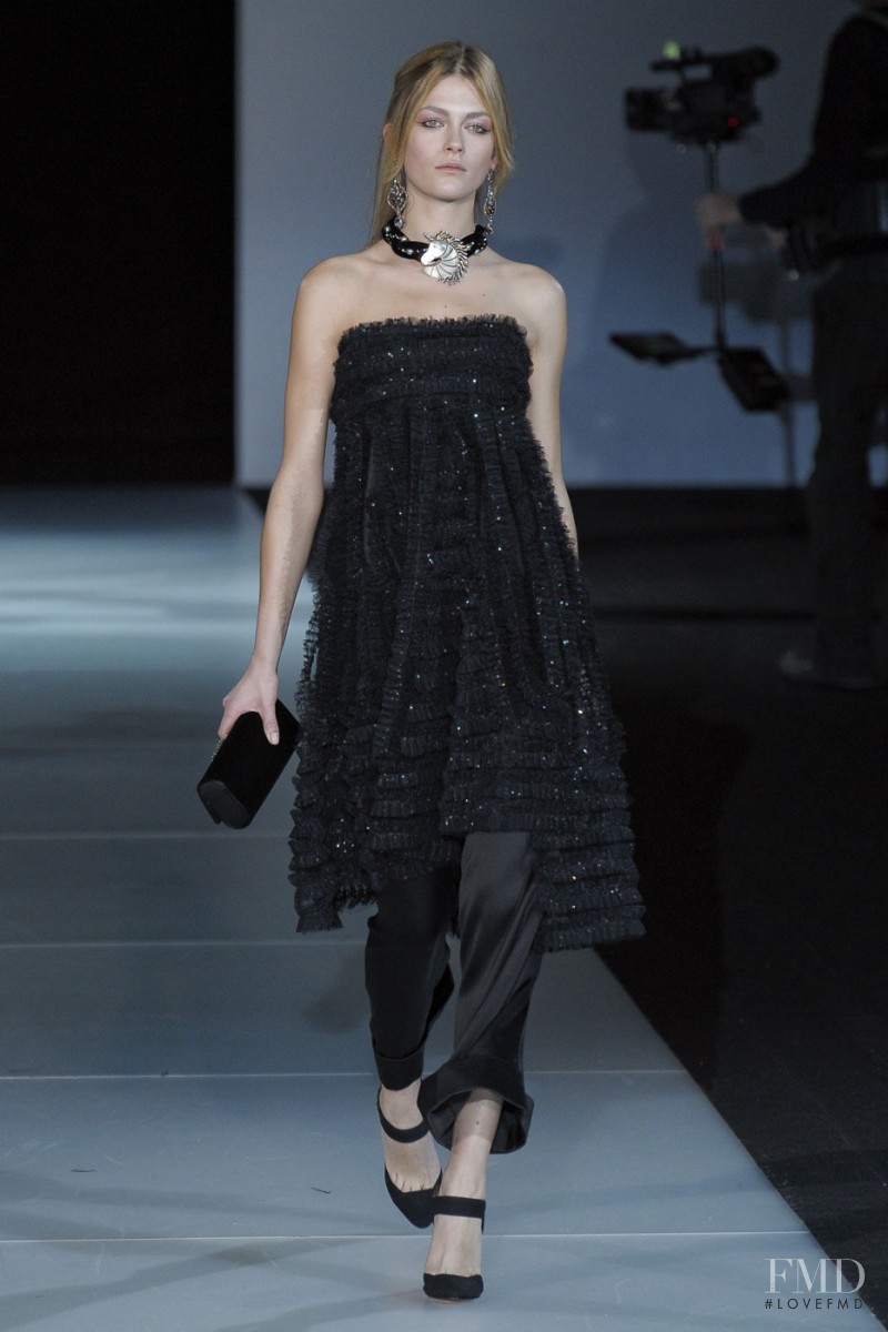 Marlena Szoka featured in  the Giorgio Armani fashion show for Autumn/Winter 2011