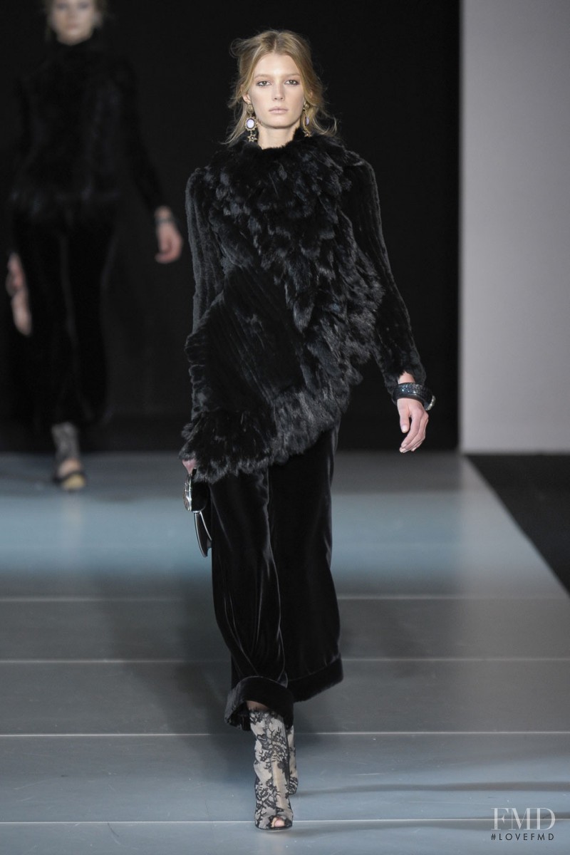 Sigrid Agren featured in  the Giorgio Armani fashion show for Autumn/Winter 2011