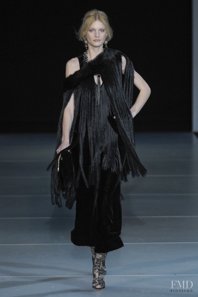 Patricia van der Vliet featured in  the Giorgio Armani fashion show for Autumn/Winter 2011