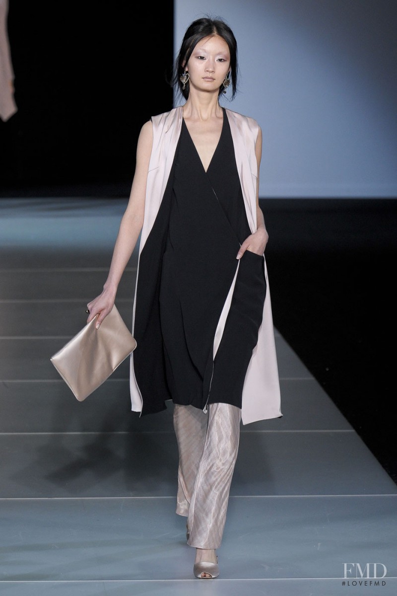 Lili Ji featured in  the Giorgio Armani fashion show for Autumn/Winter 2011