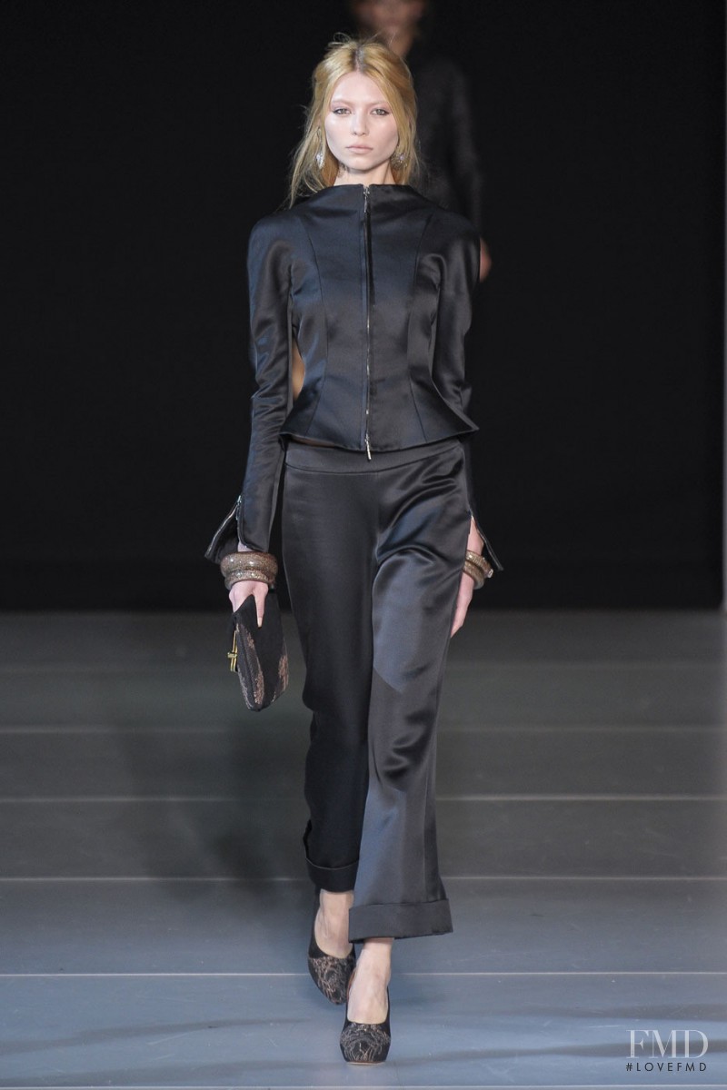 Vika Falileeva featured in  the Giorgio Armani fashion show for Autumn/Winter 2011