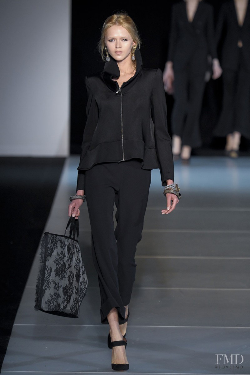 Anna Ilnytskaya featured in  the Giorgio Armani fashion show for Autumn/Winter 2011