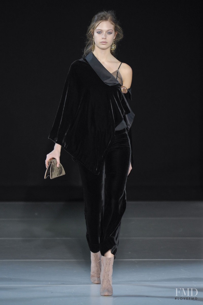 Jessica Clark featured in  the Giorgio Armani fashion show for Autumn/Winter 2011