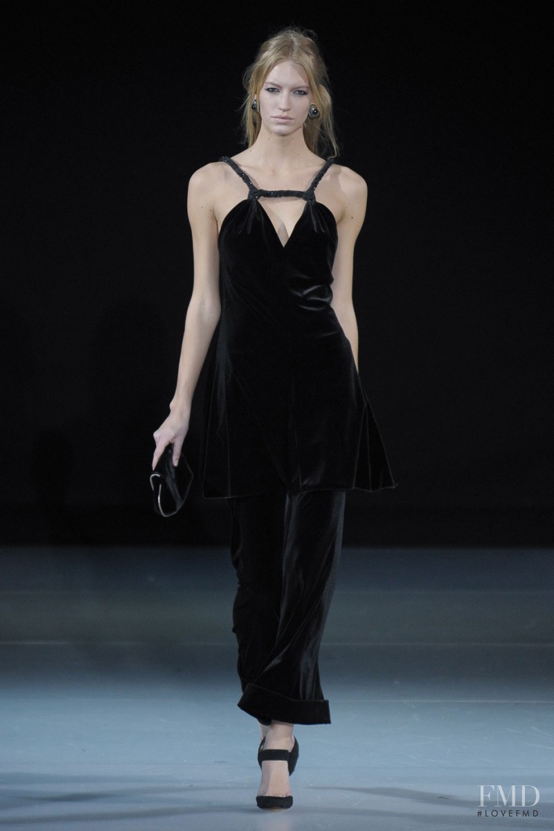 Amy Hixson featured in  the Giorgio Armani fashion show for Autumn/Winter 2011