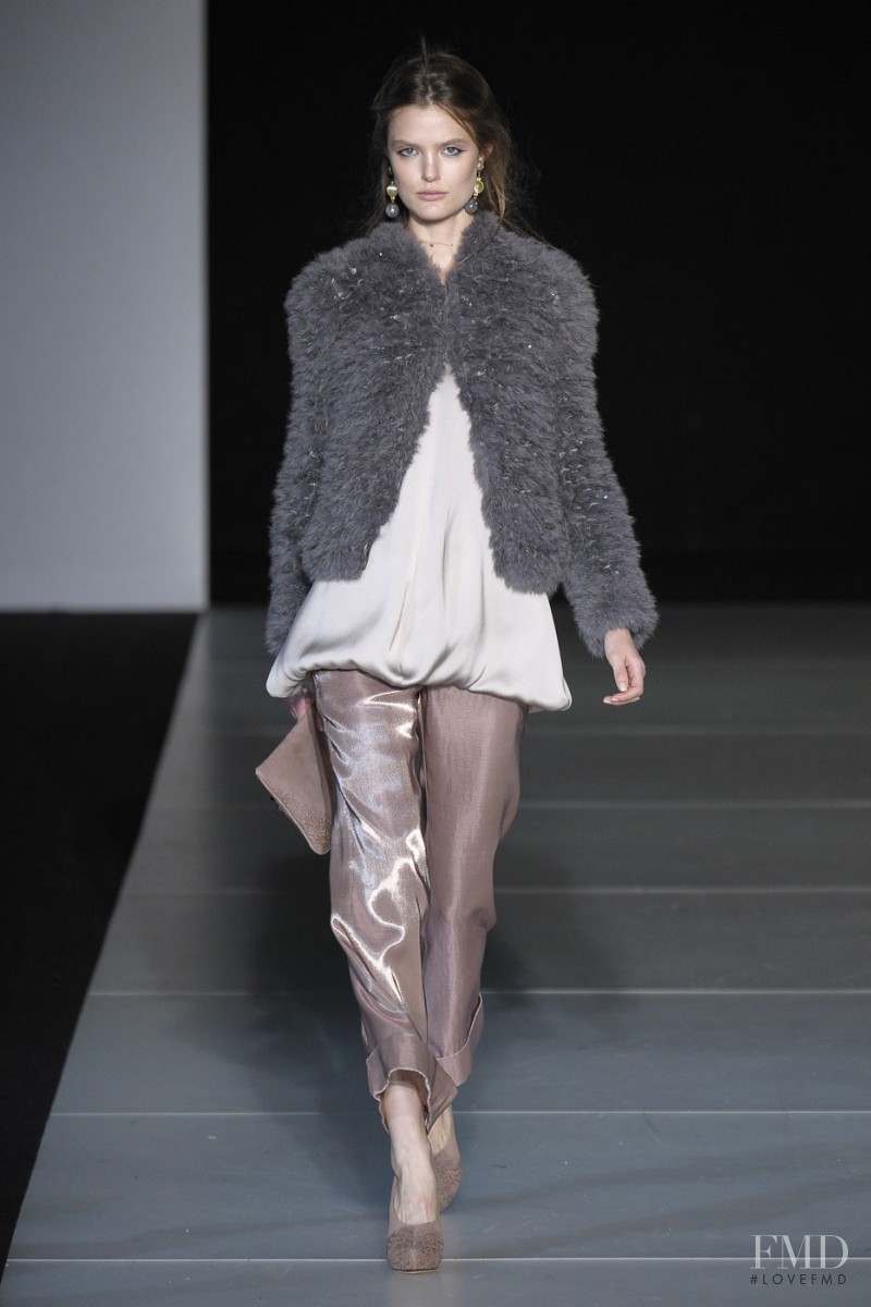 Katie Fogarty featured in  the Giorgio Armani fashion show for Autumn/Winter 2011
