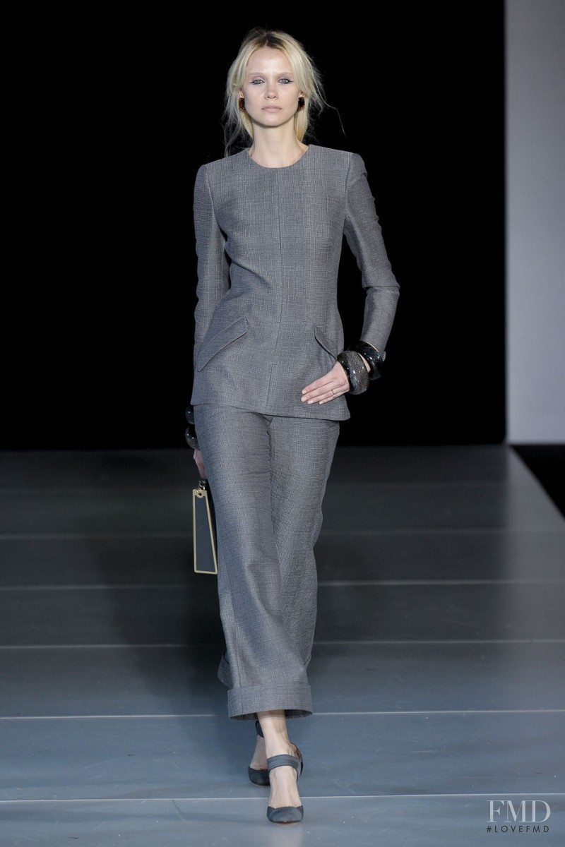Veronika Pospisilova featured in  the Giorgio Armani fashion show for Autumn/Winter 2011