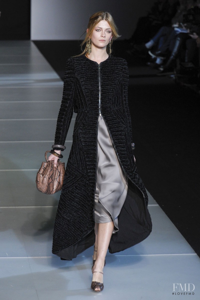 Marlena Szoka featured in  the Giorgio Armani fashion show for Autumn/Winter 2011