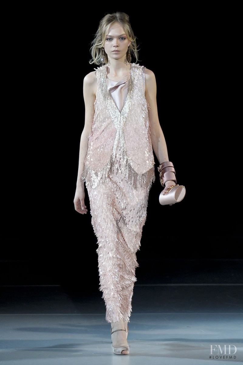 Siri Tollerod featured in  the Giorgio Armani fashion show for Autumn/Winter 2011
