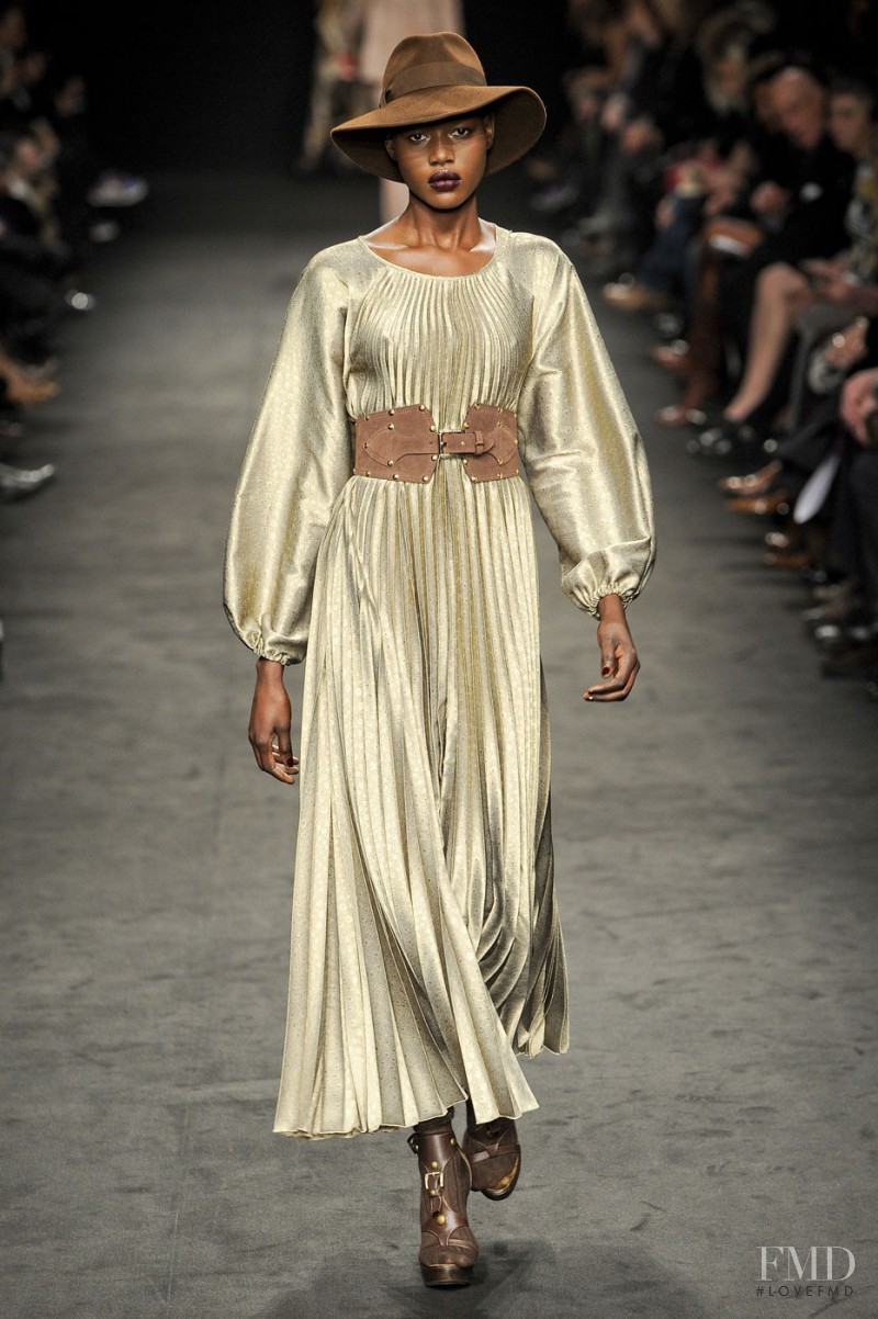 Ajak Deng featured in  the Angelo Marani fashion show for Autumn/Winter 2011