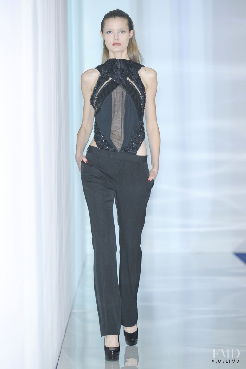 Katie Fogarty featured in  the Anthony Vaccarello fashion show for Autumn/Winter 2011
