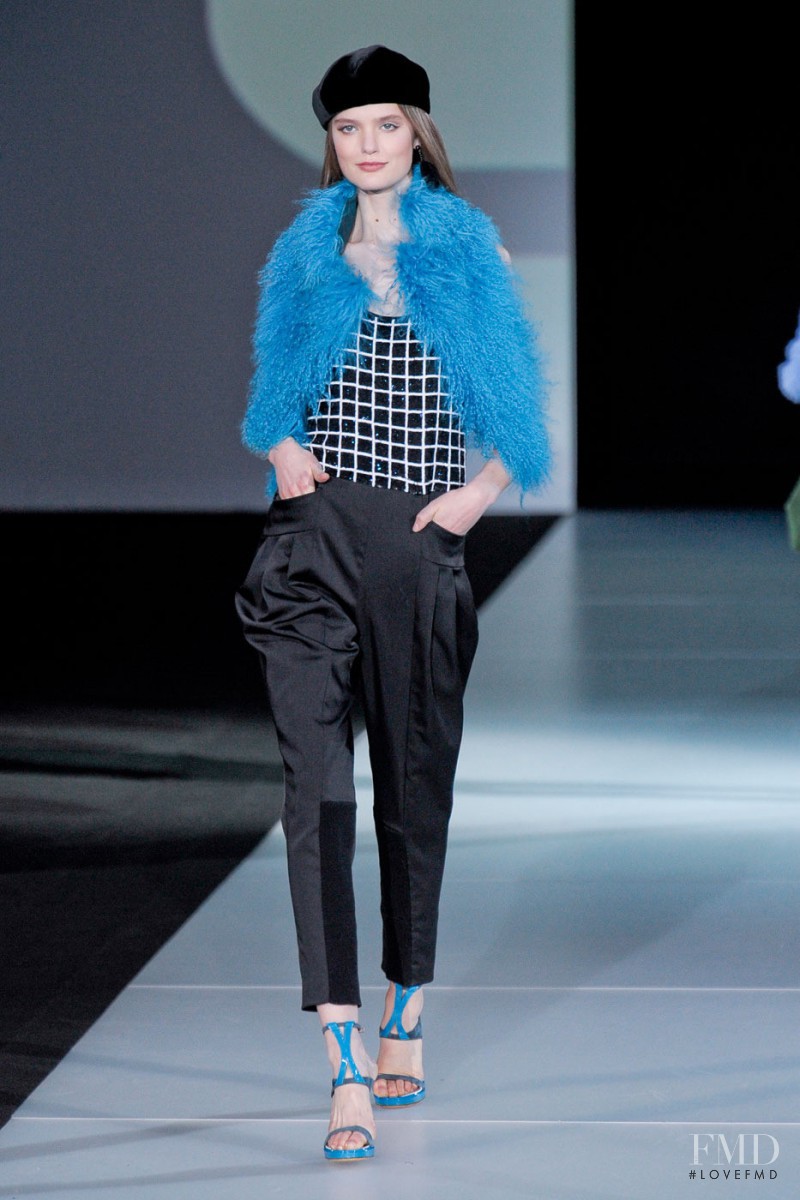 Katie Fogarty featured in  the Emporio Armani fashion show for Autumn/Winter 2011