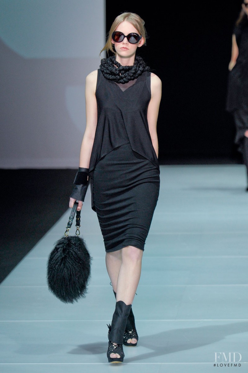 Charlotte Nolting featured in  the Emporio Armani fashion show for Autumn/Winter 2011