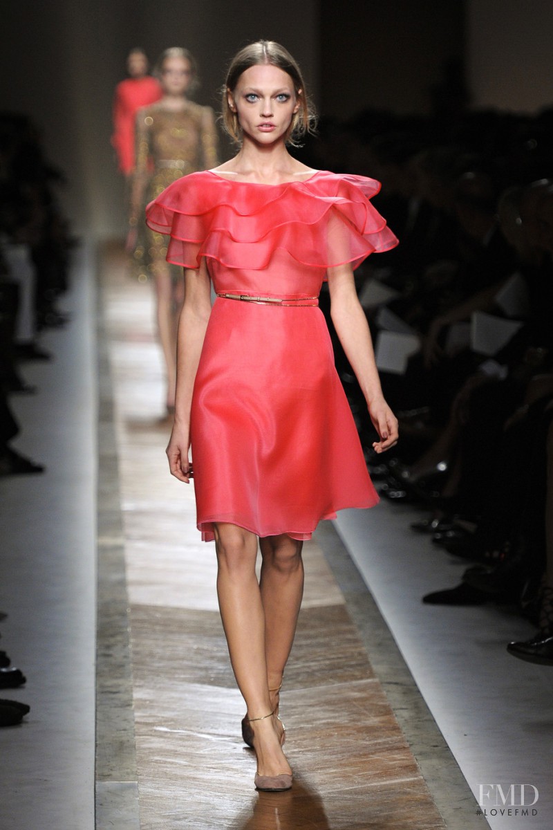 Sasha Pivovarova featured in  the Valentino fashion show for Spring/Summer 2011