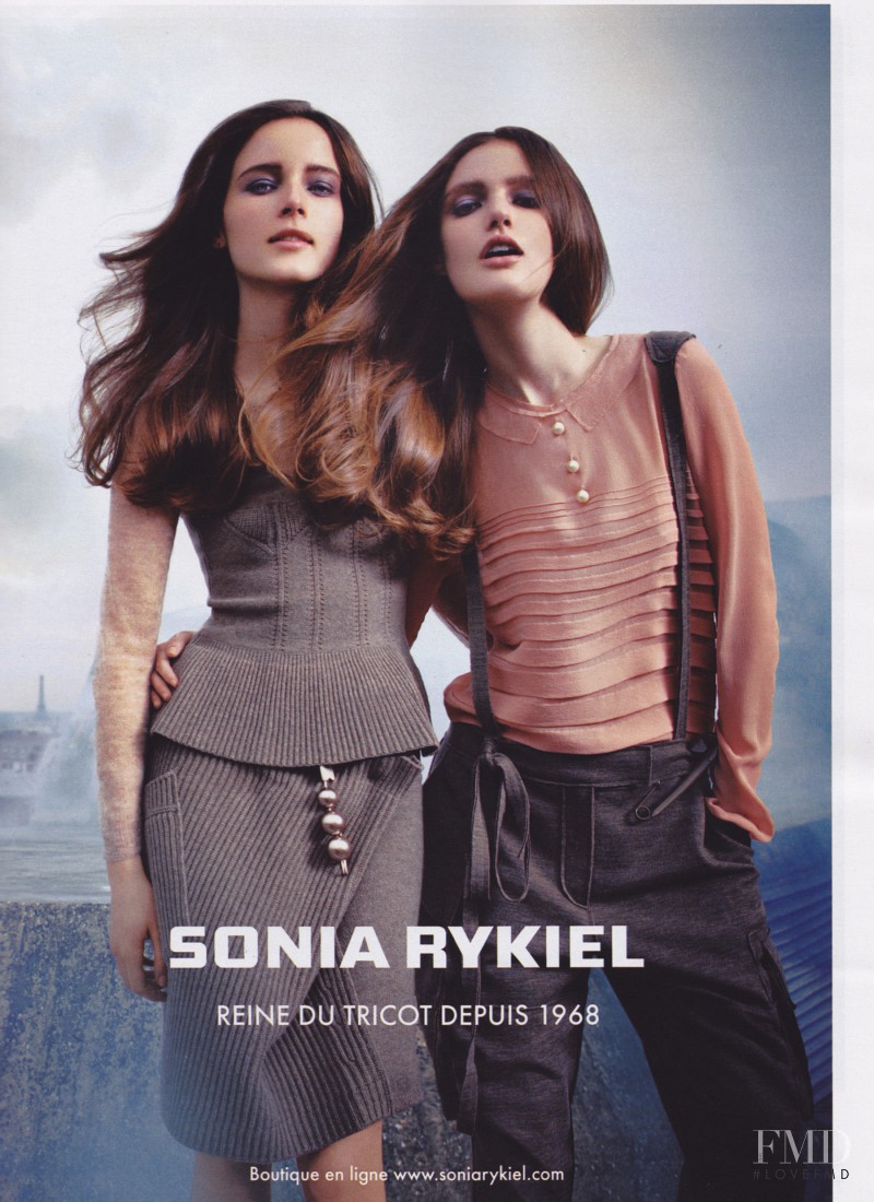 Anna de Rijk featured in  the Sonia Rykiel advertisement for Autumn/Winter 2010