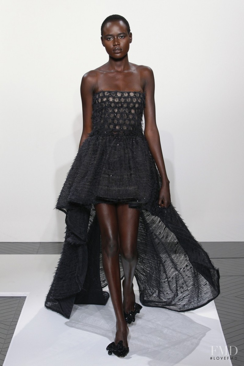 Ajak Deng featured in  the Valentino Couture fashion show for Autumn/Winter 2010