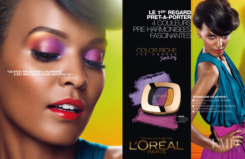 Liya Kebede featured in  the L\'Oreal Paris Color Rich advertisement for Spring/Summer 2013