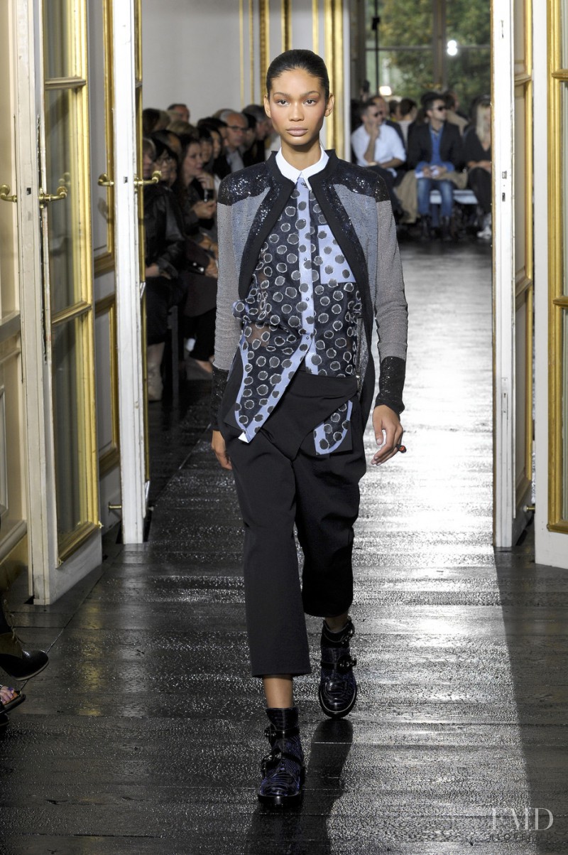 Chanel Iman featured in  the Balenciaga fashion show for Spring/Summer 2011