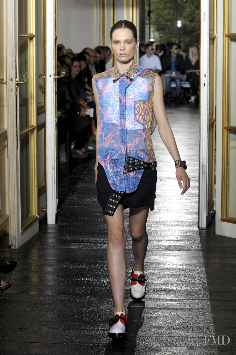 Caroline Brasch Nielsen featured in  the Balenciaga fashion show for Spring/Summer 2011
