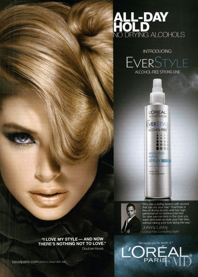 Doutzen Kroes featured in  the L\'Oreal Paris advertisement for Autumn/Winter 2012